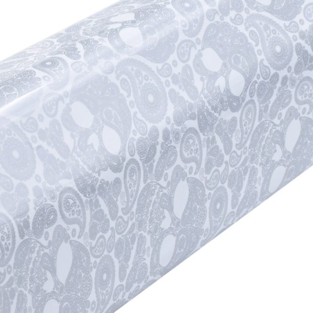 Universal Τελικό Εξάτμισης 37-53mm Λευκό με Γκρι Σχέδια